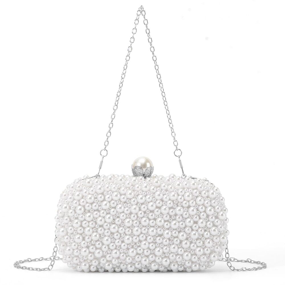 5599 Pearl Evening Handbags Beaded Clutch Purses for Wedding Bridal Party - Picture 7 of 7